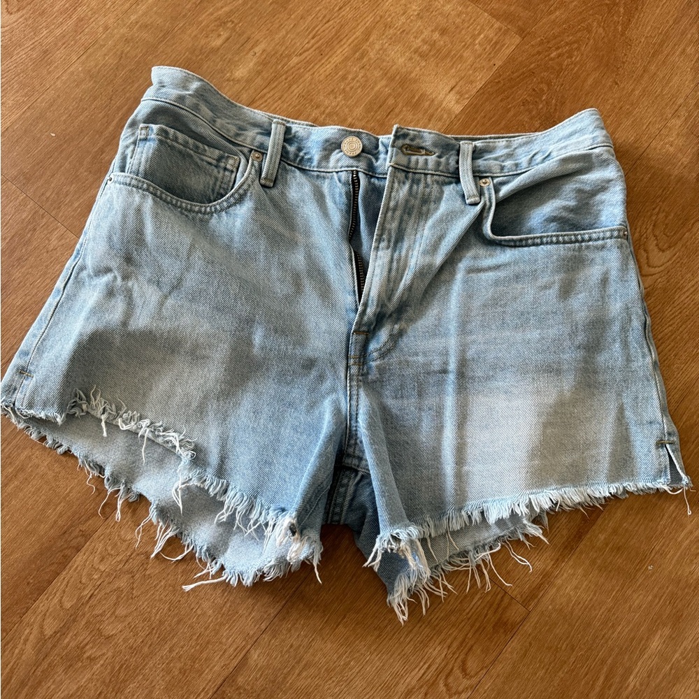 FRAME HIGH RISE DENIM SHORTS - Picture 2 of 4